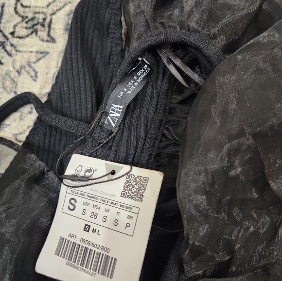 Zara Ribbed ruffle bodysuit - Picture 5 of 5